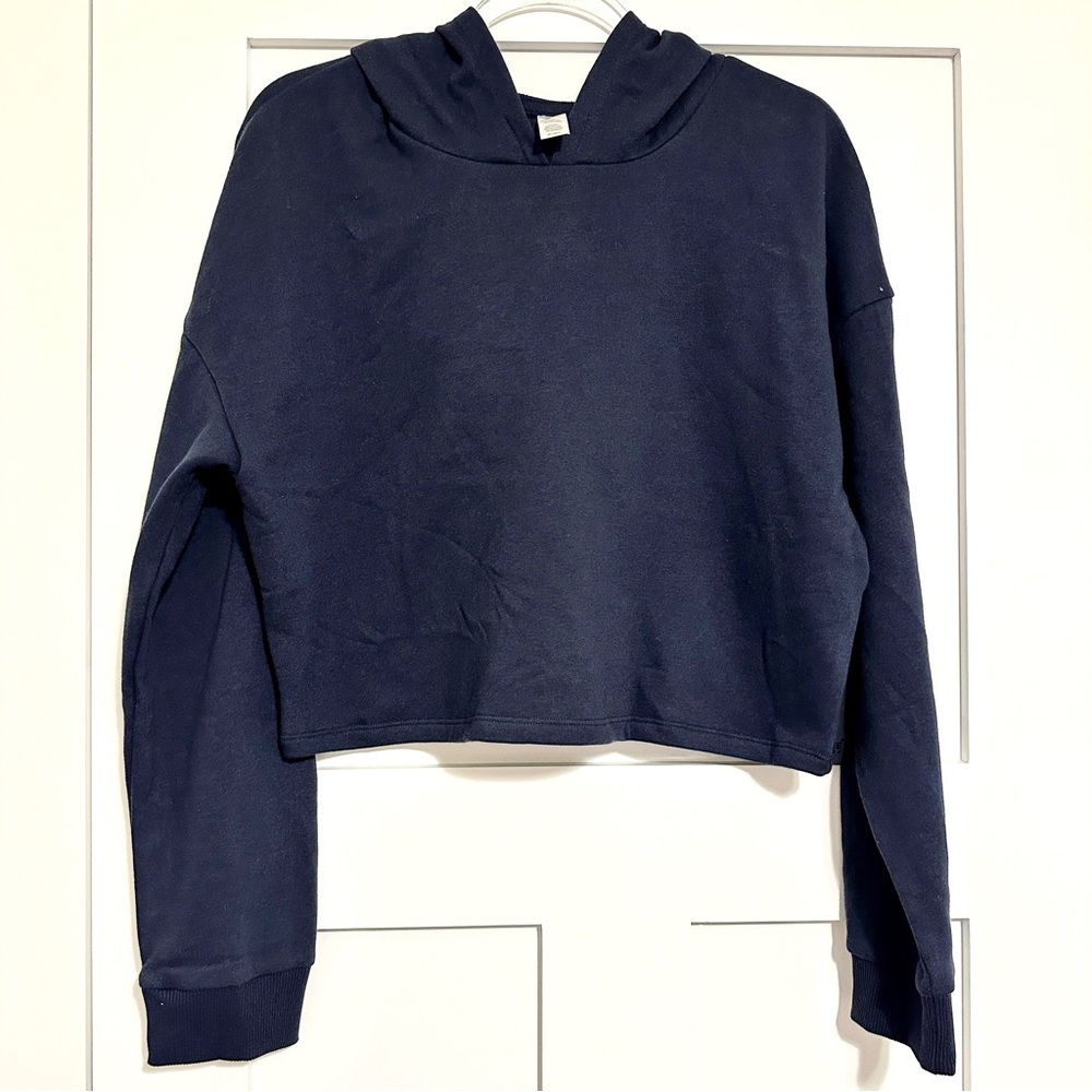 90 Degree By Reflex Stormy Night Blue Cropped Hoodie • XLarge • NWT